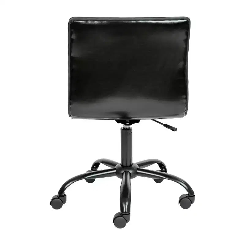 Sedia da ufficio girevole Flash Furniture con schienale basso, senza braccioli, a costine, di design