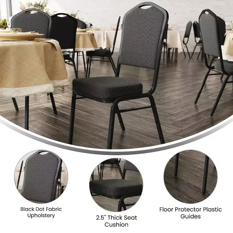 Sedia impilabile da banchetto Flash Furniture HERCULES Series Crown Back