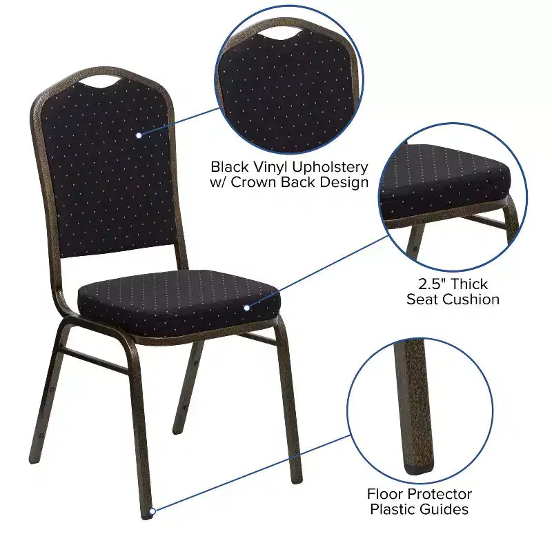 Sedia impilabile da banchetto Flash Furniture HERCULES Series Crown Back