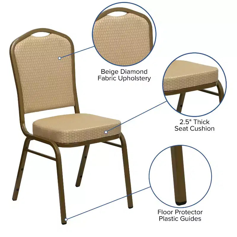 Sedia impilabile da banchetto Flash Furniture HERCULES Series Crown Back