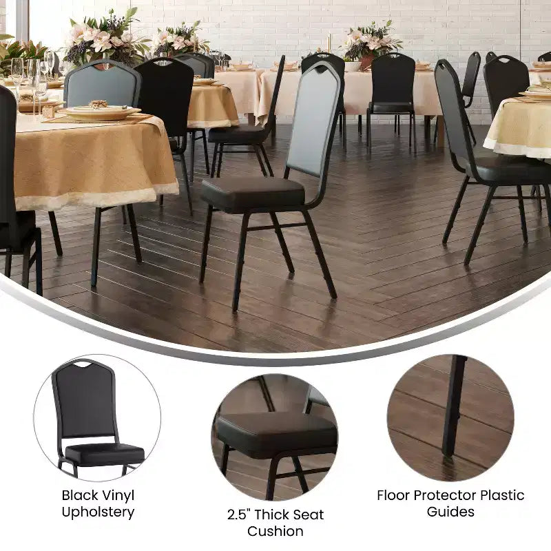 Sedia impilabile da banchetto Flash Furniture HERCULES Series Crown Back