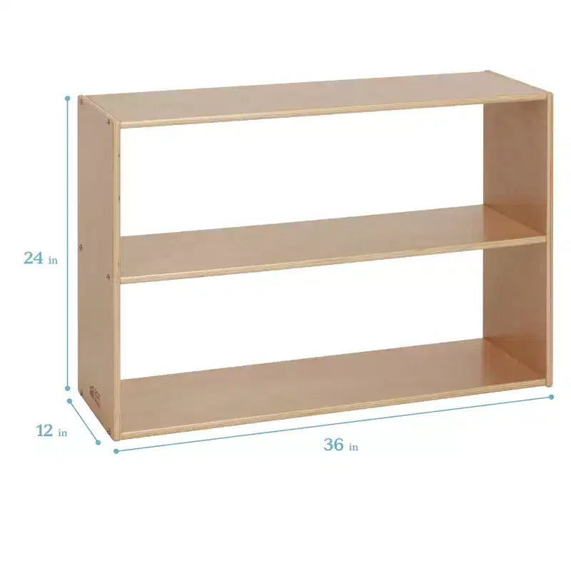 Mobile contenitore a due ripiani fronte-retro ECR4Kids Streamline, 61 cm, arredamento per aula