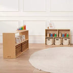 Mobile contenitore a due ripiani fronte-retro ECR4Kids Streamline, 61 cm, arredamento per aula