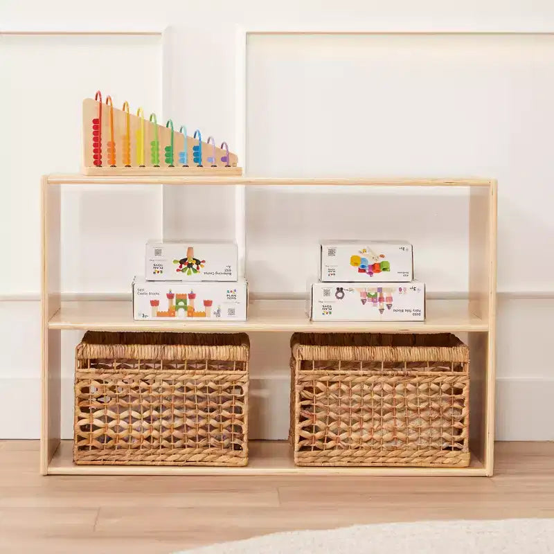 Mobile contenitore a due ripiani fronte-retro ECR4Kids Streamline, 61 cm, arredamento per aula