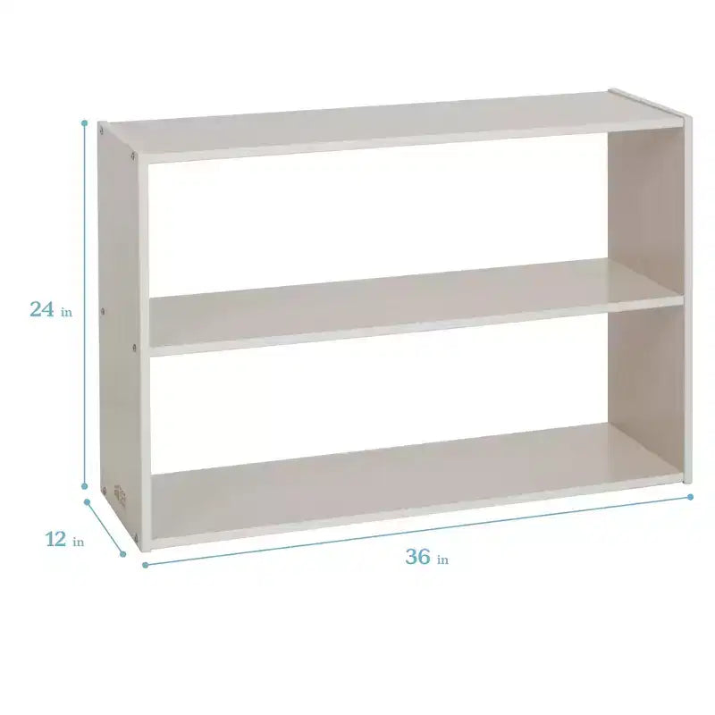 Mobile contenitore a due ripiani fronte-retro ECR4Kids Streamline, 61 cm, arredamento per aula