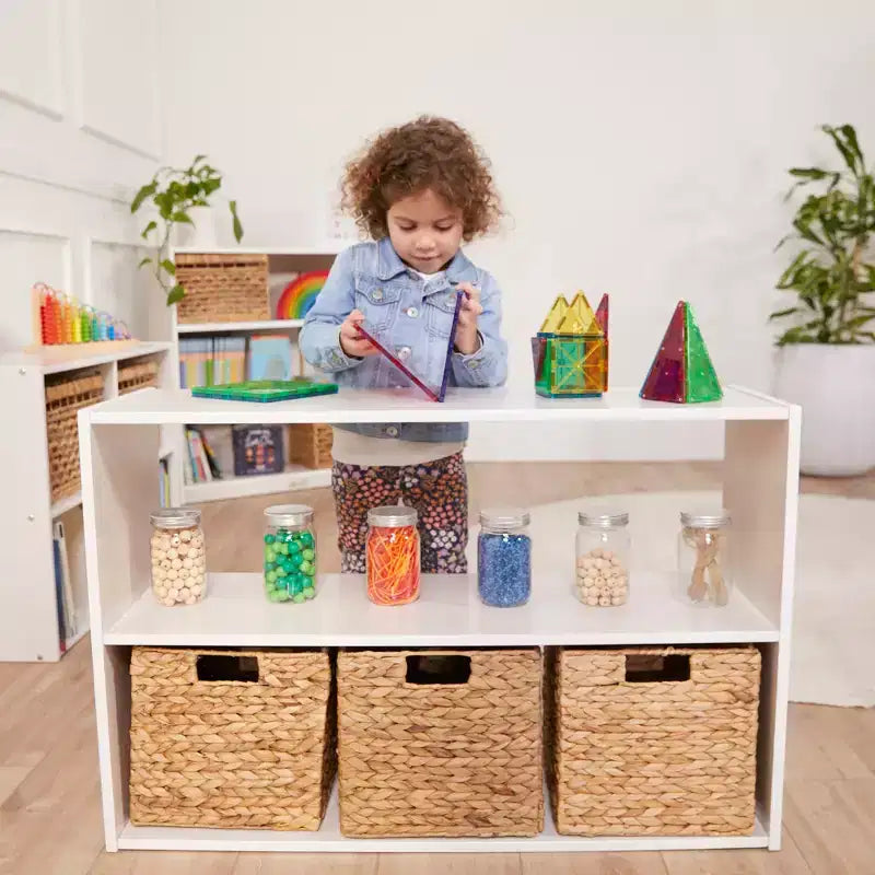 Mobile contenitore a due ripiani fronte-retro ECR4Kids Streamline, 61 cm, arredamento per aula