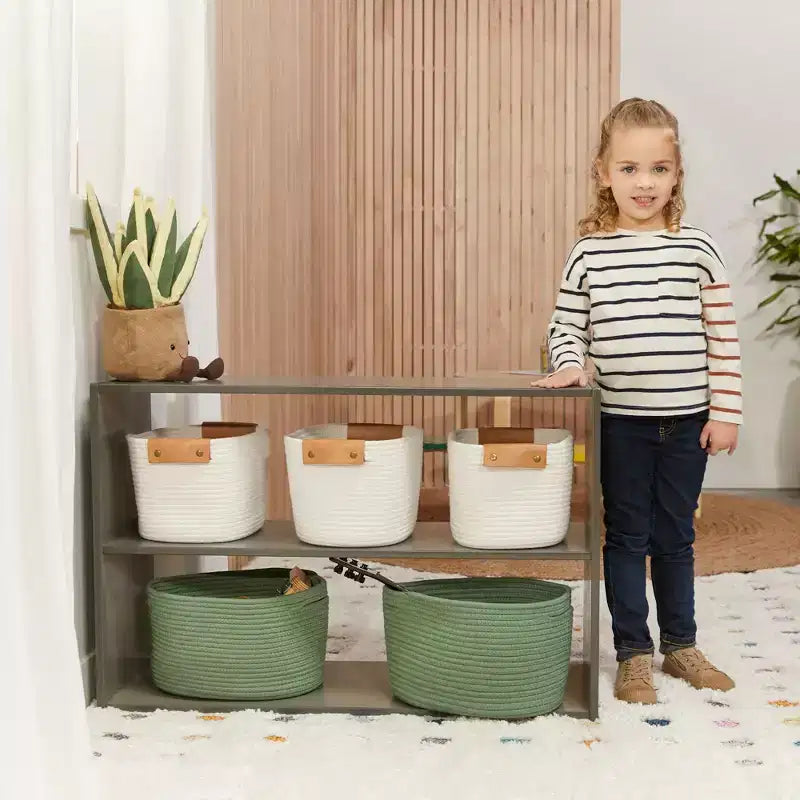 Mobile contenitore a due ripiani fronte-retro ECR4Kids Streamline, 61 cm, arredamento per aula