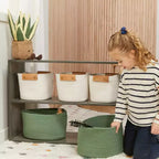 Mobile contenitore a due ripiani fronte-retro ECR4Kids Streamline, 61 cm, arredamento per aula
