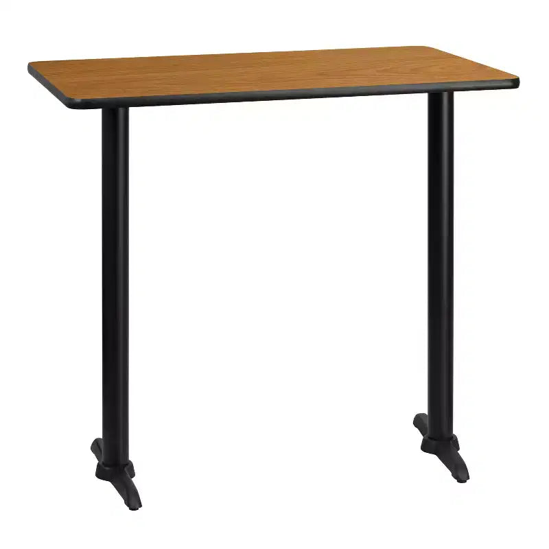 Tavolo da bar rettangolare in laminato Emma and Oliver 30x42 con basi 5x22