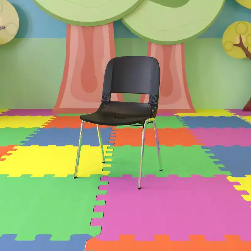 Sedia Impilabile Emma and Oliver Ergonomic Shell - Daycare Home School con 16 Posti a Sedere