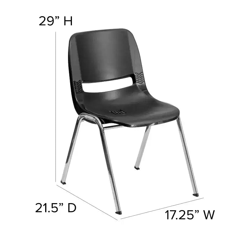 Sedia Impilabile Emma and Oliver Ergonomic Shell - Daycare Home School con 16 Posti a Sedere