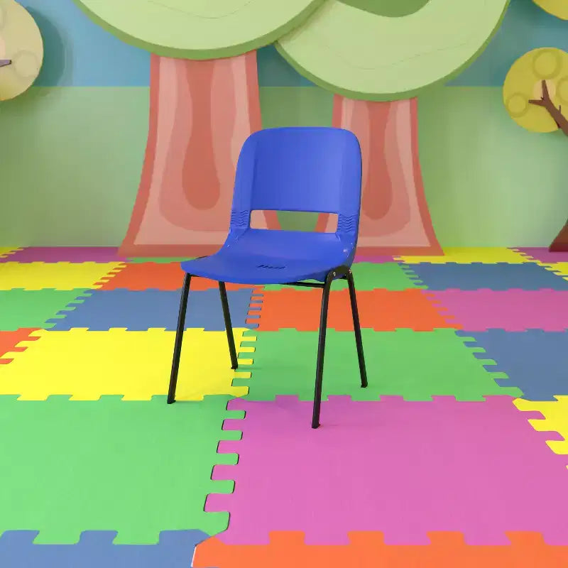 Sedia Impilabile Emma and Oliver Ergonomic Shell - Daycare Home School con 16 Posti a Sedere