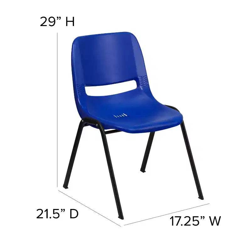 Sedia Impilabile Emma and Oliver Ergonomic Shell - Daycare Home School con 16 Posti a Sedere