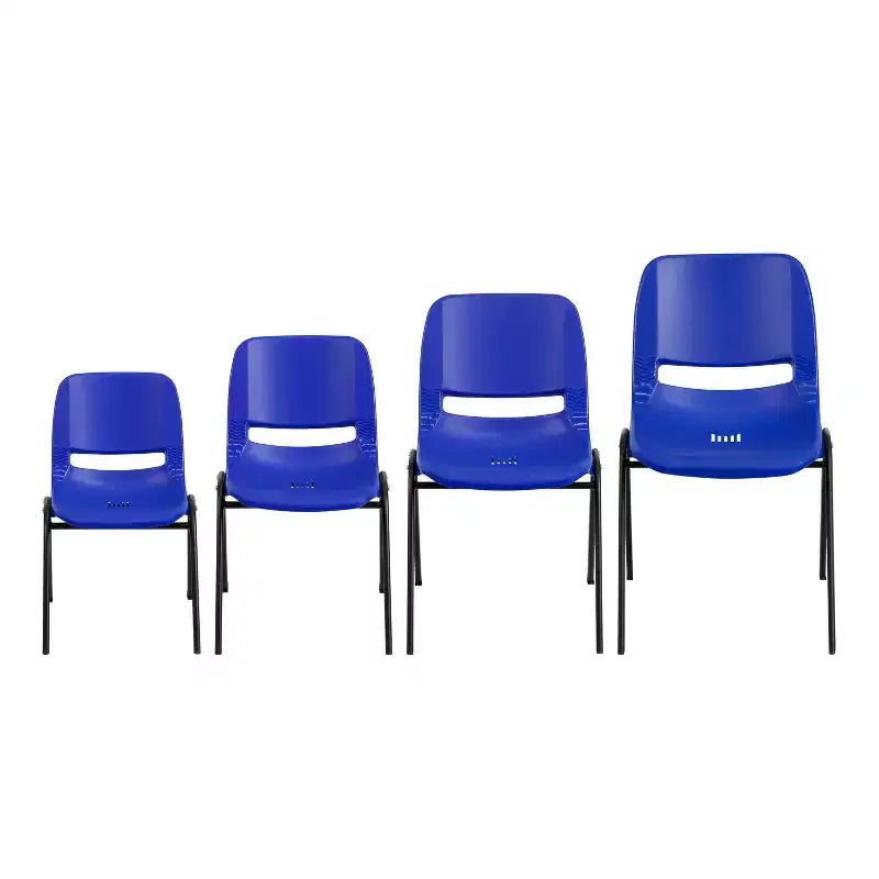 Sedia Impilabile Emma and Oliver Ergonomic Shell - Daycare Home School con 16 Posti a Sedere