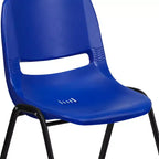 Sedia Impilabile Emma and Oliver Ergonomic Shell - Daycare Home School con 16 Posti a Sedere