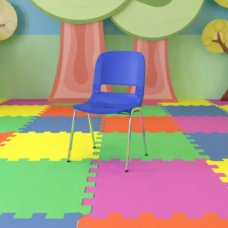 Sedia Impilabile Emma and Oliver Ergonomic Shell - Daycare Home School con 16 Posti a Sedere