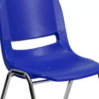 Sedia Impilabile Emma and Oliver Ergonomic Shell - Daycare Home School con 16 Posti a Sedere