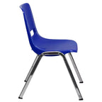 Sedia Impilabile Emma and Oliver Ergonomic Shell - Daycare Home School con 16 Posti a Sedere