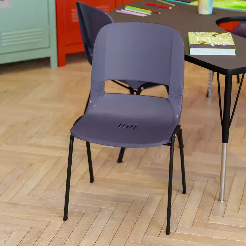 Sedia Impilabile Emma and Oliver Ergonomic Shell - Daycare Home School con 16 Posti a Sedere