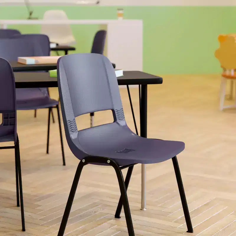 Sedia Impilabile Emma and Oliver Ergonomic Shell - Daycare Home School con 16 Posti a Sedere