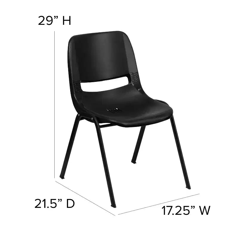 Sedia Impilabile Emma and Oliver Ergonomic Shell - Daycare Home School con 16 Posti a Sedere