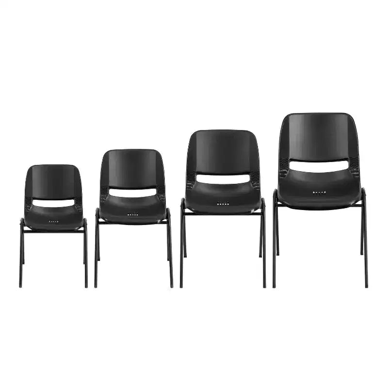 Sedia Impilabile Emma and Oliver Ergonomic Shell - Daycare Home School con 16 Posti a Sedere