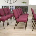 Sedia impilabile Emma e Oliver 18,5W per Chiesa/Ricevimento