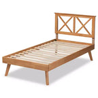 Letto a piattaforma Galvin in legno marrone - Baxton Studio