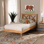 Letto a piattaforma Galvin in legno marrone - Baxton Studio