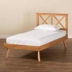 Letto a piattaforma Galvin in legno marrone - Baxton Studio