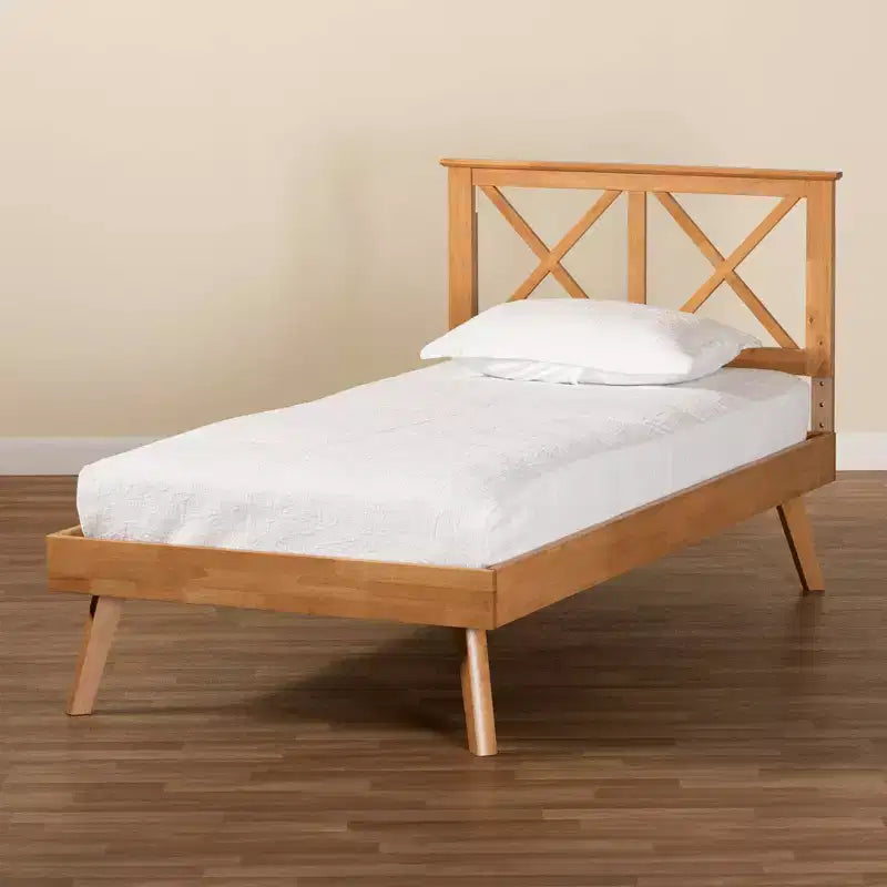 Letto a piattaforma Galvin in legno marrone - Baxton Studio