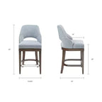 Sgabello da bar Ellery con sedile girevole, altezza bancone