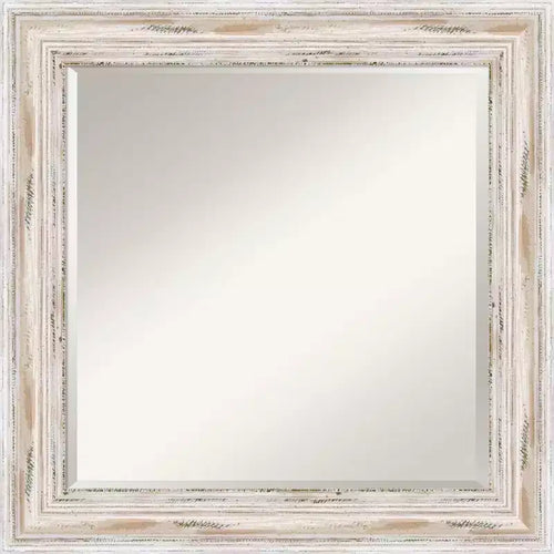 Specchio da parete con cornice sbiancata Alessandria - Amanti Art