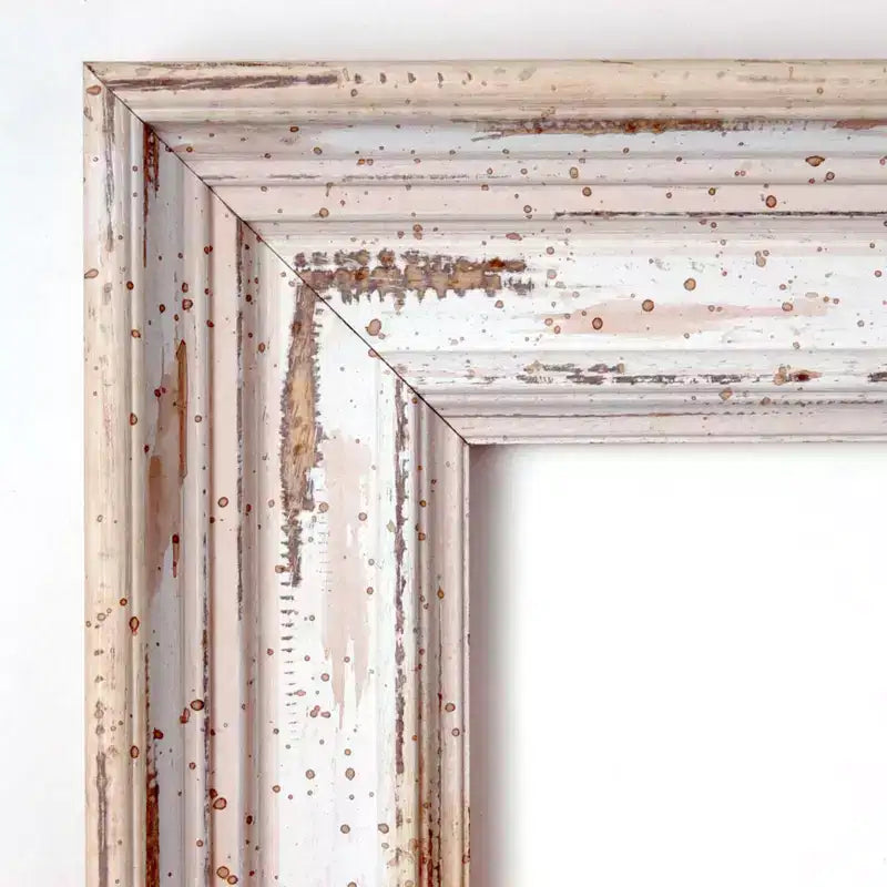 Specchio da parete con cornice sbiancata Alessandria - Amanti Art