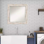 Specchio da parete con cornice sbiancata Alessandria - Amanti Art