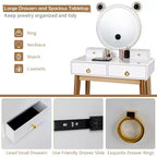 Set toeletta Costway con specchio dimmerabile touch screen