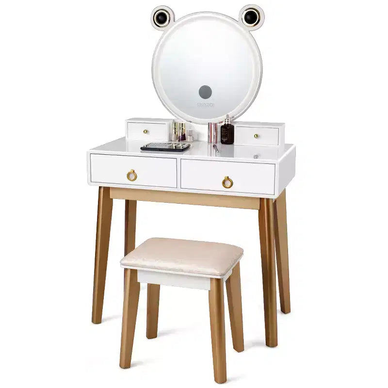 Set toeletta Costway con specchio dimmerabile touch screen