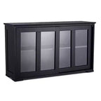 Costway Credenza da Cucina Mobile Contenitore Buffe con Anta Scorrevole