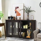 Costway Credenza da Cucina Mobile Contenitore Buffe con Anta Scorrevole