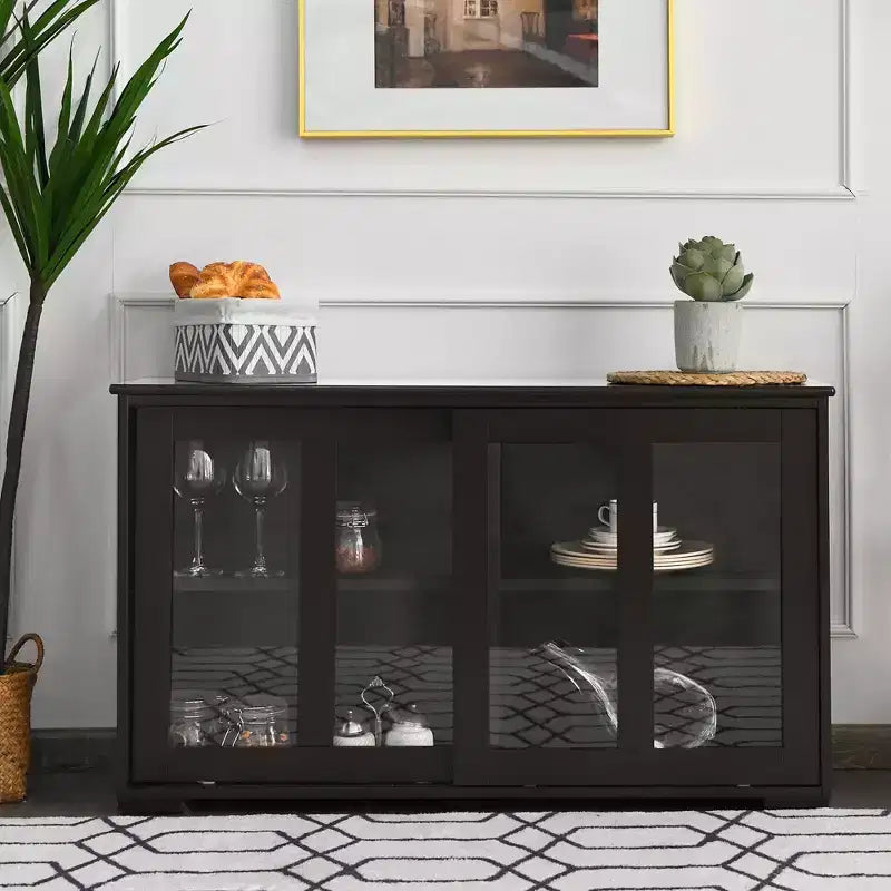 Costway Credenza da Cucina Mobile Contenitore Buffe con Anta Scorrevole