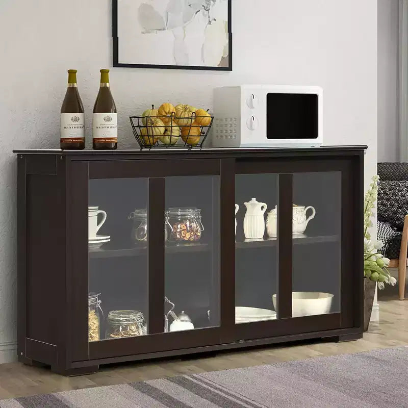 Costway Credenza da Cucina Mobile Contenitore Buffe con Anta Scorrevole