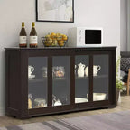 Costway Credenza da Cucina Mobile Contenitore Buffe con Anta Scorrevole