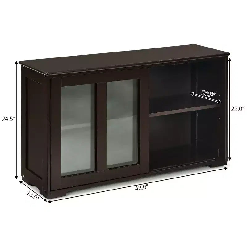 Costway Credenza da Cucina Mobile Contenitore Buffe con Anta Scorrevole