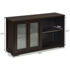 Costway Credenza da Cucina Mobile Contenitore Buffe con Anta Scorrevole