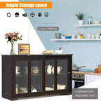 Costway Credenza da Cucina Mobile Contenitore Buffe con Anta Scorrevole