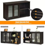 Costway Credenza da Cucina Mobile Contenitore Buffe con Anta Scorrevole