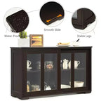 Costway Credenza da Cucina Mobile Contenitore Buffe con Anta Scorrevole