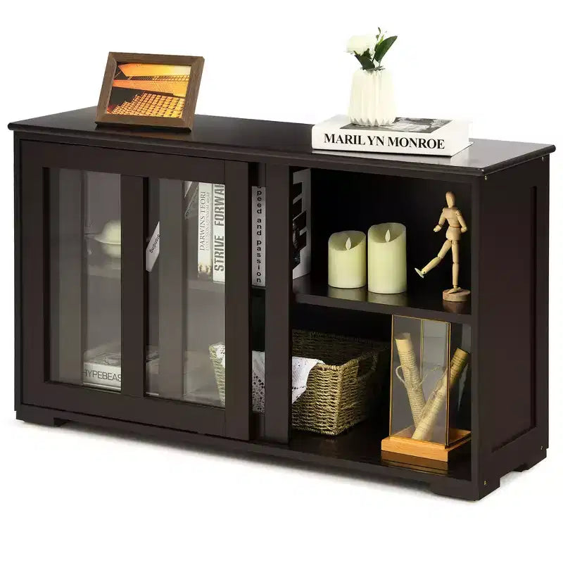 Costway Credenza da Cucina Mobile Contenitore Buffe con Anta Scorrevole