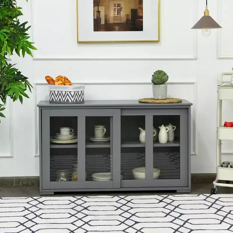 Costway Credenza da Cucina Mobile Contenitore Buffe con Anta Scorrevole