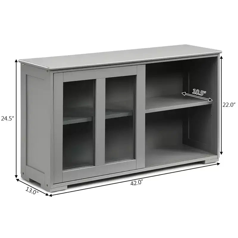 Costway Credenza da Cucina Mobile Contenitore Buffe con Anta Scorrevole